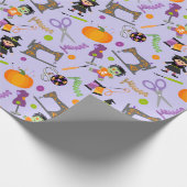 Halloween Seamstress Nähbegriffe Geschenkpapier (Ecke)
