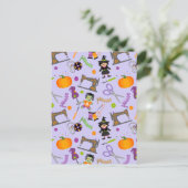 Halloween Seamstress Nähbegriffe Postkarte (Stehend Vorderseite)