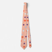 Halloween Seashells Sea Stars Pearls in Lachs Krawatte (Vorderseite)