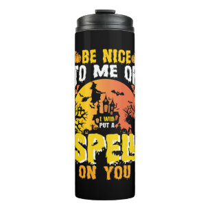Halloween sei nett zu mir zum Geburtstag Thermosbecher