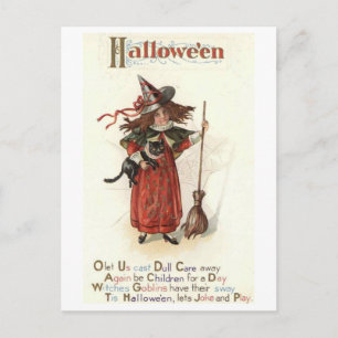 Halloween, Seien Sie Kinder für einen Tag, Vintage Postkarte