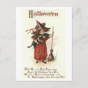 Halloween, Seien Sie Kinder für einen Tag, Vintage Postkarte
