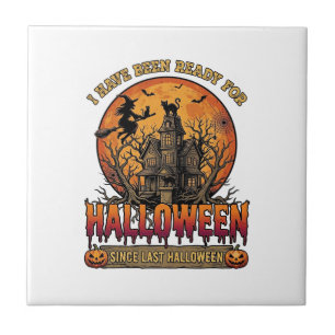 Halloween Seit Letztes Spukhaus Fliegende Hexe_1 Fliese