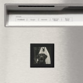Halloween-Selfie-Schwarzer-Labrador-mit-Bären-Geis Magnet (In Situ (Geschirrspüler))