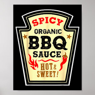 Halloween-Sense BBQ-Sauce Lustiger Lebensmittel-Ko Poster