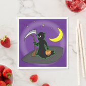 Halloween Sensenmann, Ax, Moon und Pumpkin Serviette (Beispiel)