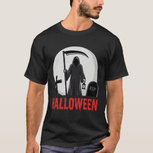 Halloween-Sensenmann-Friedhofsdesign T-Shirt