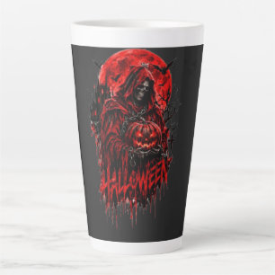 Halloween-Sensenmann-Kürbis-Gothic-Horror-Design Milchtasse
