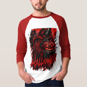Halloween Sensenmann-Kürbis-Gothic-Horror-Design T-Shirt