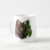 Halloween Sensenmann Lila Gruseliger Kaffeebecher Kaffeetasse (Vorderseite Links)