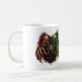 Halloween Sensenmann Lila Gruseliger Kaffeebecher Kaffeetasse (Links)