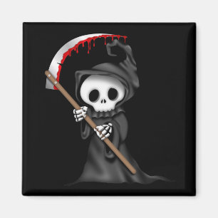 HALLOWEEN Sensenmann-Lockermagnete, Kühlschrank Magnet