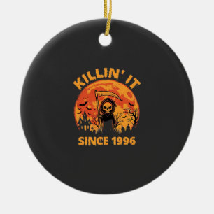 Halloween Sensenmann Seit 1996 Geburtstagsdesign_1 Keramik Ornament