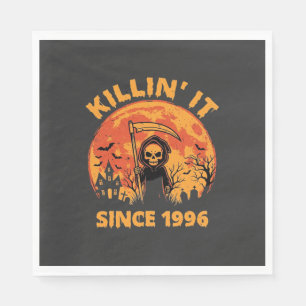 Halloween Sensenmann Seit 1996 Geburtstagsdesign_1 Serviette