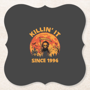 Halloween Sensenmann Seit 1996 Geburtstagsdesign_1 Untersetzer