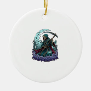Halloween Sensenmann Sense Laterne Zerbrochener Mo Keramik Ornament