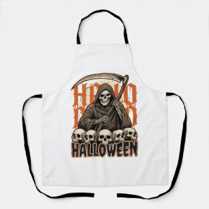 Halloween Sensenmann-Totenkopf-Stapel-Vektor Schürze