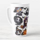 Halloween Series Digital Art Latte Tasse (Linke Ecke)