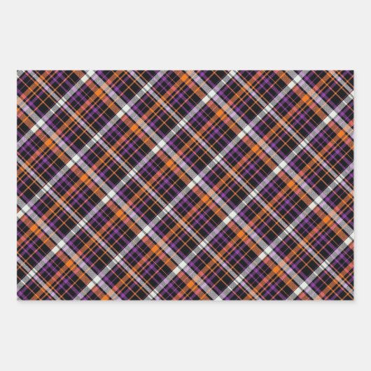 Halloween Set 2: Bat & Zwei Karierte Muster Geschenkpapier Set (Vorderseite 2)