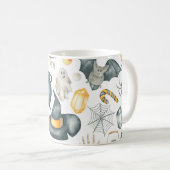 Halloween-Set: Fledermaus, schwarze Katze, Spinne, Kaffeetasse (VorderseiteRechts)