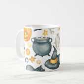 Halloween-Set: Fledermaus, schwarze Katze, Spinne, Kaffeetasse (Vorderseite Links)