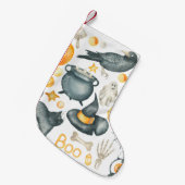 Halloween-Set: Fledermaus, Schwarze Katze, Spinne, Kleiner Weihnachtsstrumpf (Vorderansicht (hängend))