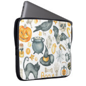 Halloween-Set: Fledermaus, schwarze Katze, Spinne, Laptopschutzhülle (Vorne Rechts)
