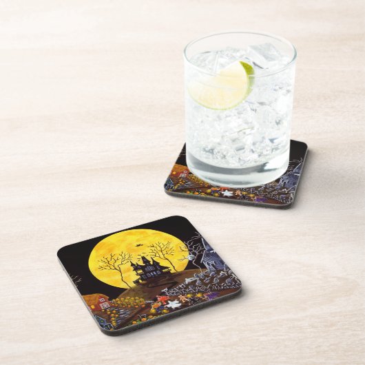 Halloween-Set Korken unterstützte Untersetzer, Untersetzer (Rechte Seite)