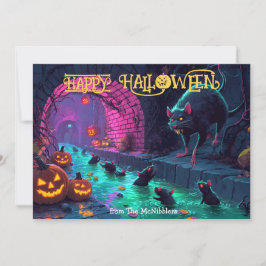 Halloween Sewer Soirée Splash Card Einladung
