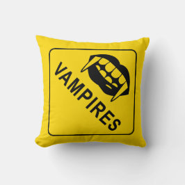 Halloween, Sexy Vamps, Warnzeichen Kissen