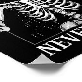 Halloween Shaka Hand Sign Never Better Skeleton Fu Poster (Ecke)