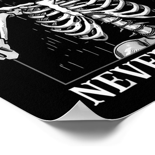 Halloween Shaka Hand Sign Never Better Skeleton Fu Poster (Ecke)