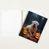 Halloween Shar Pei mit Pumpkins Beängstigend Planer (Anzeige)