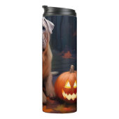 Halloween Shar Pei mit Pumpkins Beängstigend Thermosbecher (Nach rechts gedreht)