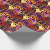 Halloween Shar Pei Vampire Pumpkins Beängstigend Geschenkpapier (Ecke)