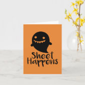 Halloween Sheet Happens Karte (Gelbe Blume)