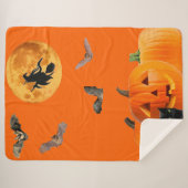 Halloween Sherpa Blanket Sherpadecke (Vorderseite (Horizontal))