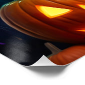 Halloween Shetland Sheepdog mit Pumpkins Beängstig Poster (Ecke)