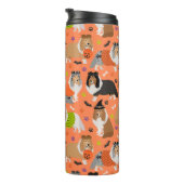 Halloween Shetland Sheepdog Sheltie Thermosbecher (Nach rechts gedreht)