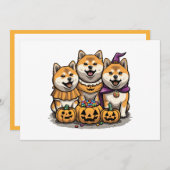 Halloween Shiba Inu Hunde Einladung (Vorne/Hinten)