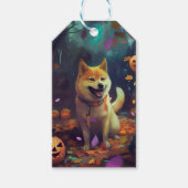 Halloween Shiba Inu mit Pumpkins Beängstigend Geschenkanhänger (Vorderseite)
