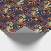 Halloween Shiba Inu mit Pumpkins Beängstigend Geschenkpapier (Ecke)