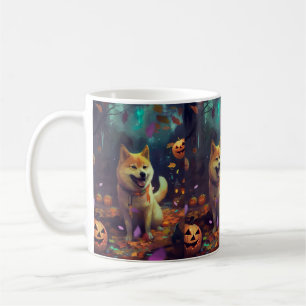 Halloween Shiba Inu mit Pumpkins Beängstigend Kaffeetasse