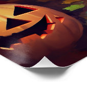 Halloween Shiba Inu mit Pumpkins Beängstigend Poster (Ecke)