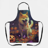 Halloween Shiba Inu mit Pumpkins Beängstigend Schürze (Vorderseite)