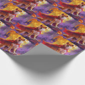 Halloween Shiba Inu Vampire Pumpkins Beängstigend Geschenkpapier (Ecke)