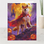 Halloween Shiba Inu Vampire Pumpkins Beängstigend Karte (Vorderseite)