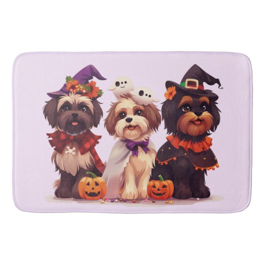 Halloween Shih Tzu Dogs Badematte (Vorderseite)