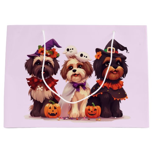Halloween Shih Tzu Dogs Große Geschenktüte (Vorderseite)
