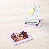 Halloween Shih Tzu Dogs Rechteckiger Pappuntersetzer (Vor Ort)